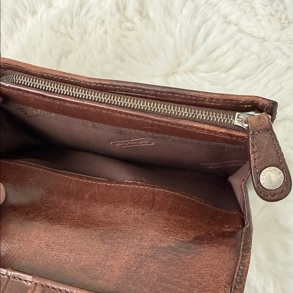 Vintage Y2K Coach Mahogany Brown Leather Billfold Wallet - Picture 9 of 17